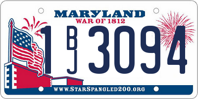 MD license plate 1BJ3094