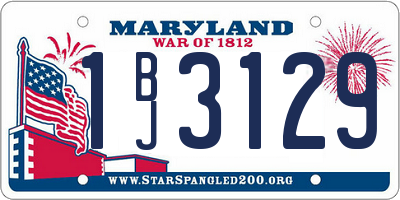 MD license plate 1BJ3129