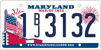 MD license plate 1BJ3132