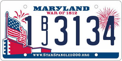MD license plate 1BJ3134
