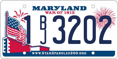 MD license plate 1BJ3202