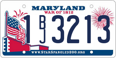 MD license plate 1BJ3213