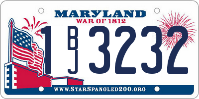 MD license plate 1BJ3232