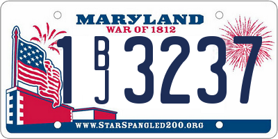 MD license plate 1BJ3237