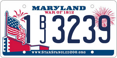 MD license plate 1BJ3239