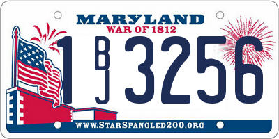 MD license plate 1BJ3256
