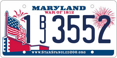 MD license plate 1BJ3552