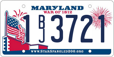 MD license plate 1BJ3721