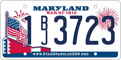 MD license plate 1BJ3723