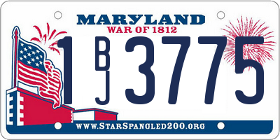MD license plate 1BJ3775