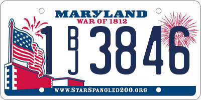 MD license plate 1BJ3846