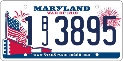 MD license plate 1BJ3895