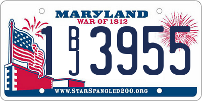 MD license plate 1BJ3955