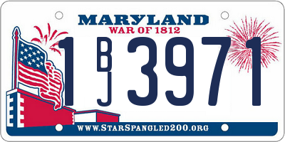 MD license plate 1BJ3971