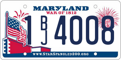 MD license plate 1BJ4008