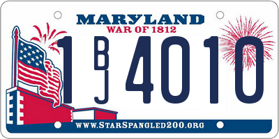 MD license plate 1BJ4010