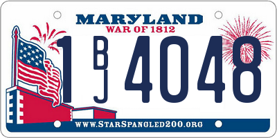 MD license plate 1BJ4048