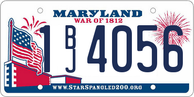 MD license plate 1BJ4056