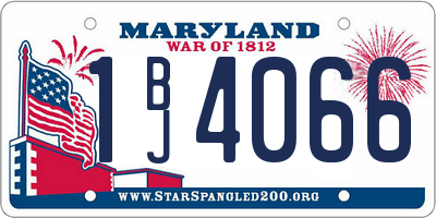MD license plate 1BJ4066