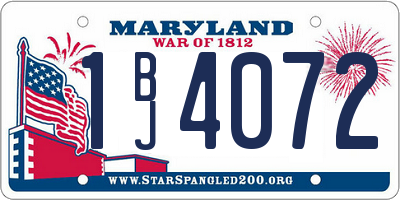 MD license plate 1BJ4072