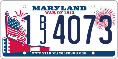 MD license plate 1BJ4073