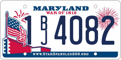 MD license plate 1BJ4082