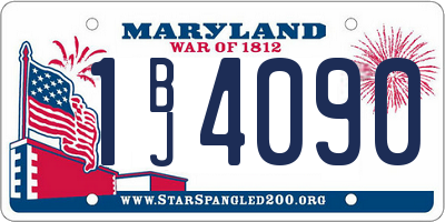 MD license plate 1BJ4090
