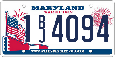 MD license plate 1BJ4094