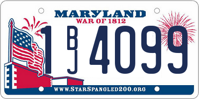 MD license plate 1BJ4099