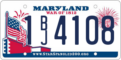 MD license plate 1BJ4108
