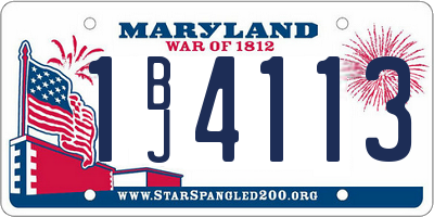 MD license plate 1BJ4113