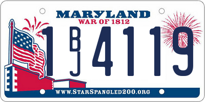 MD license plate 1BJ4119