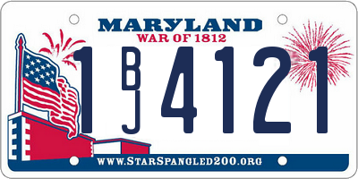 MD license plate 1BJ4121