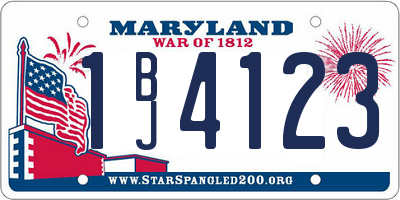 MD license plate 1BJ4123