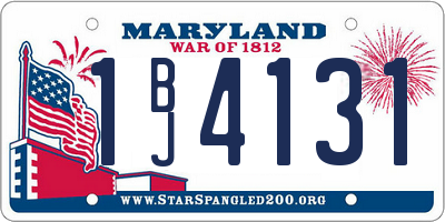 MD license plate 1BJ4131