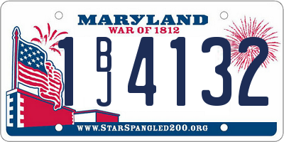 MD license plate 1BJ4132