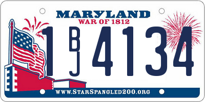MD license plate 1BJ4134