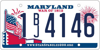 MD license plate 1BJ4146