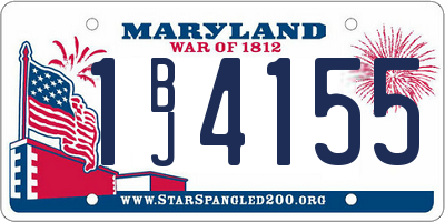 MD license plate 1BJ4155
