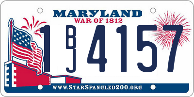 MD license plate 1BJ4157