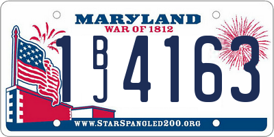 MD license plate 1BJ4163