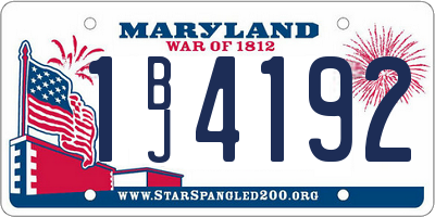 MD license plate 1BJ4192