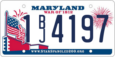 MD license plate 1BJ4197