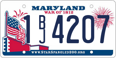 MD license plate 1BJ4207