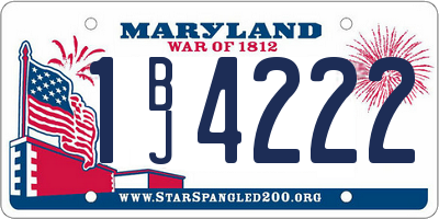 MD license plate 1BJ4222