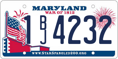 MD license plate 1BJ4232