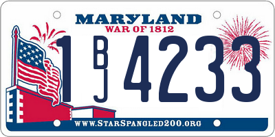 MD license plate 1BJ4233