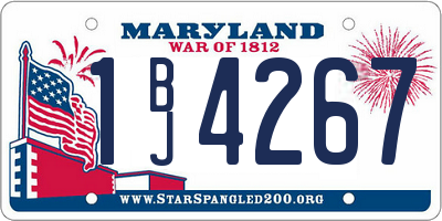 MD license plate 1BJ4267