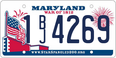 MD license plate 1BJ4269