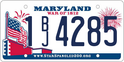 MD license plate 1BJ4285